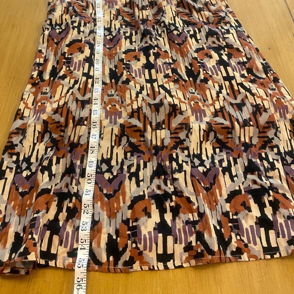 Women’s Maxi Long Sleeve Brown Black Cream Purple Dress New medium - Picture 16 of 16